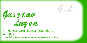 gusztav luzsa business card